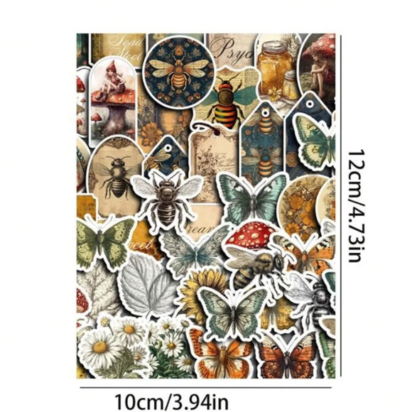 50 multicolor forest bug vinyl stickers decor laptop scrapbook phone mug helmet - Picture 2 of 7